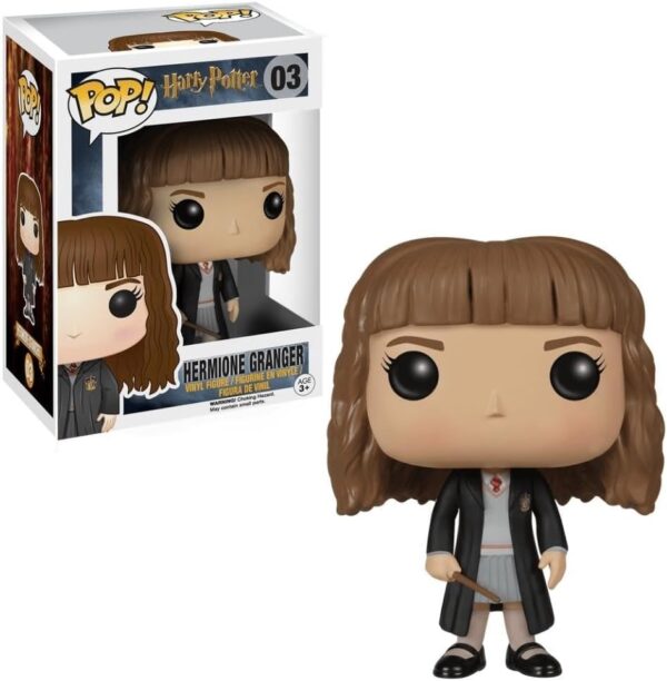 funko pop hermione com a caixa